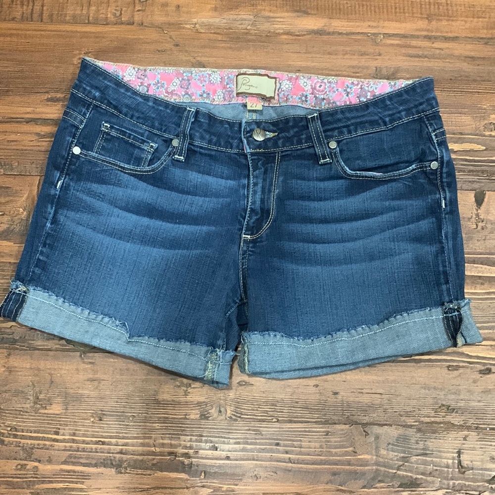 Paige Roll-Up Denim Shorts
